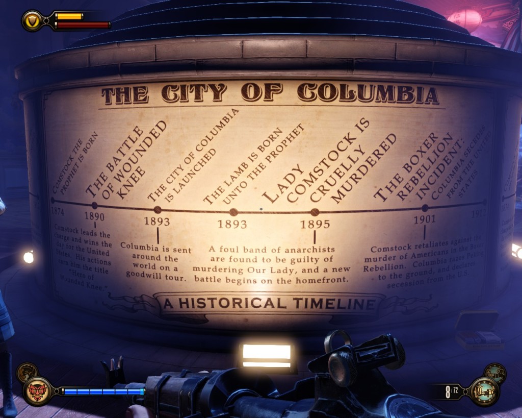 The history of Columbia, shown in the Hall of Heroes.