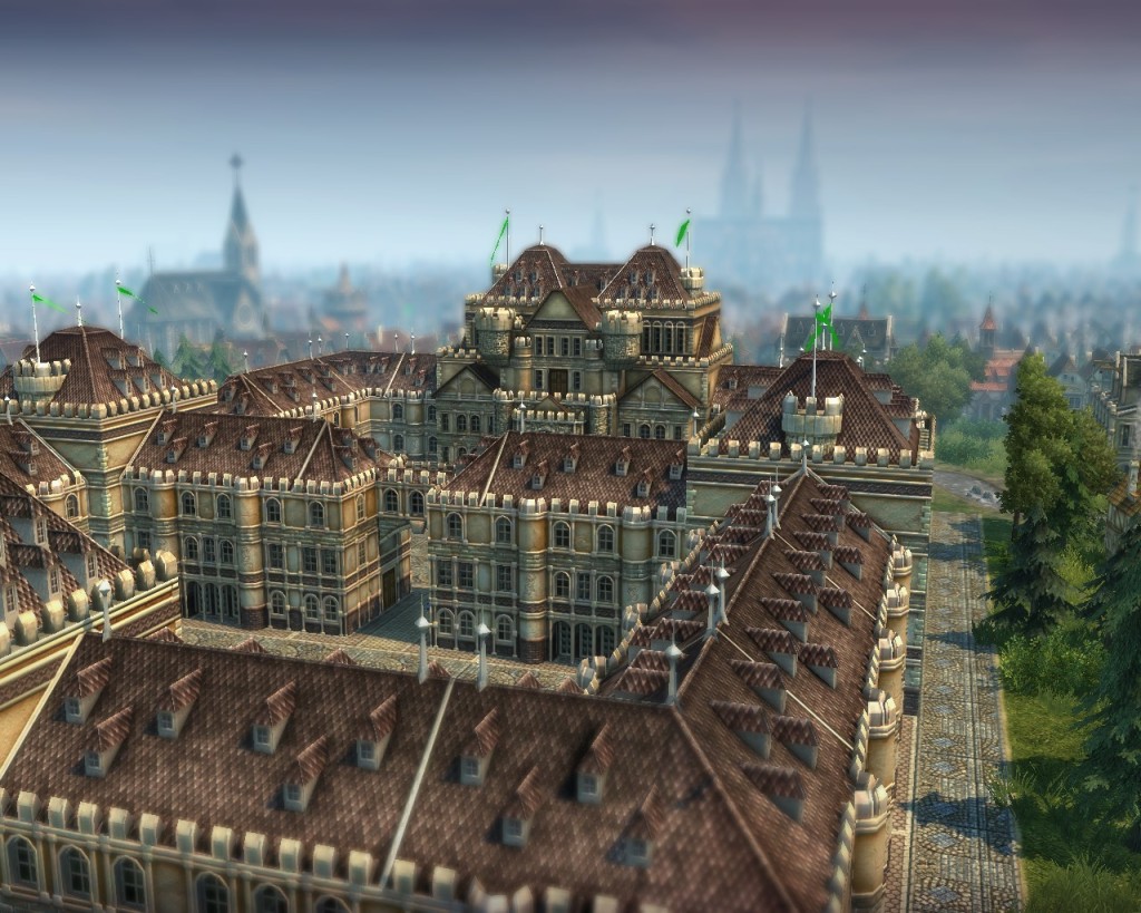 Another shot of the palace, with Goldfurt's skyline.